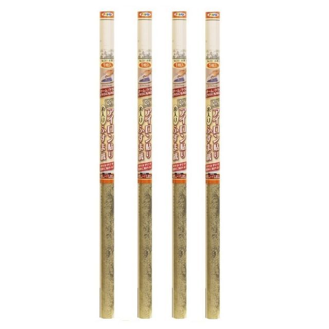 アサヒペン ＥＸアイロン貼り糸入りふすま紙 ９５ＣＭＸ１８０ＣＭ Ｎｏ．０９１水明 4本セット