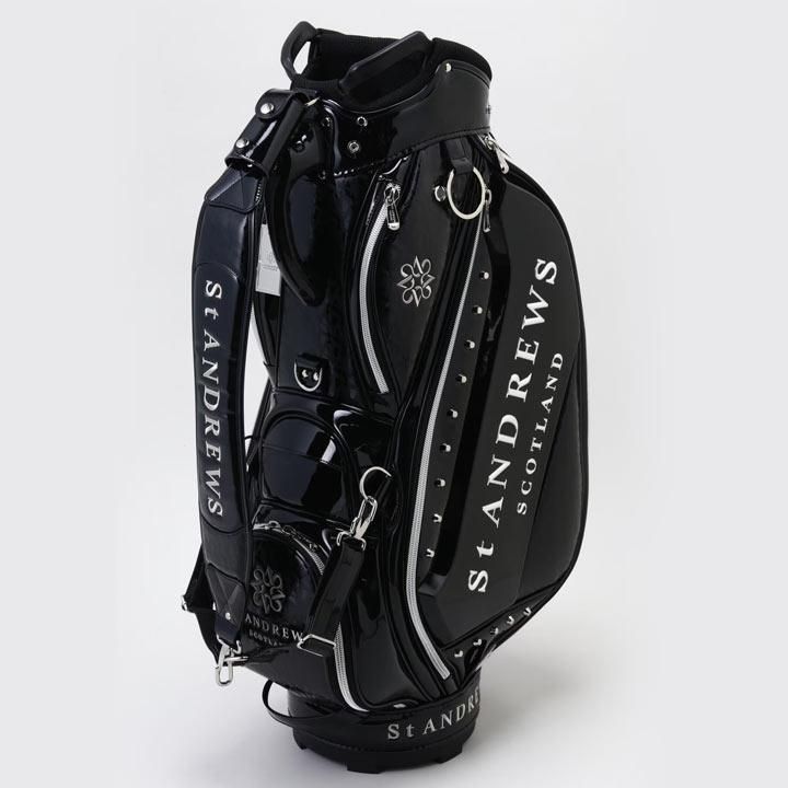 ☆専用☆美品 St ANDREWS セントアンドリュース エナメルキャディバッグ セントアンドリュース 8.5型 3点式 キャディバッグ エナメル 042