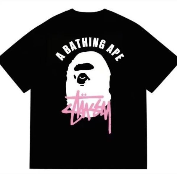 新品未使用】Stussy x A BATHING APE アベイシングエイプ bape T