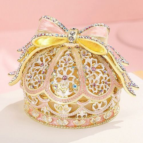 【新品 未使用】ジュエリーボックス SAKURA ツインリボン（ピンク） ピィアース クリスマス EX6071