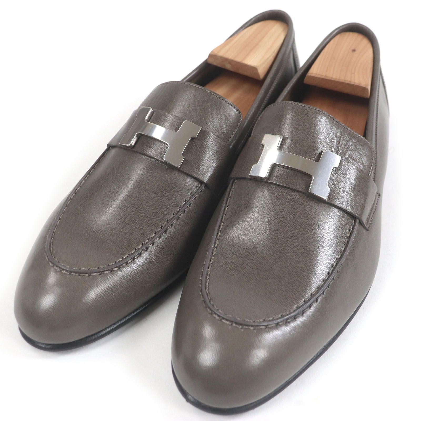 未使用品□HERMES エルメス レザー パリ コンスタンス Hロゴ シルバー