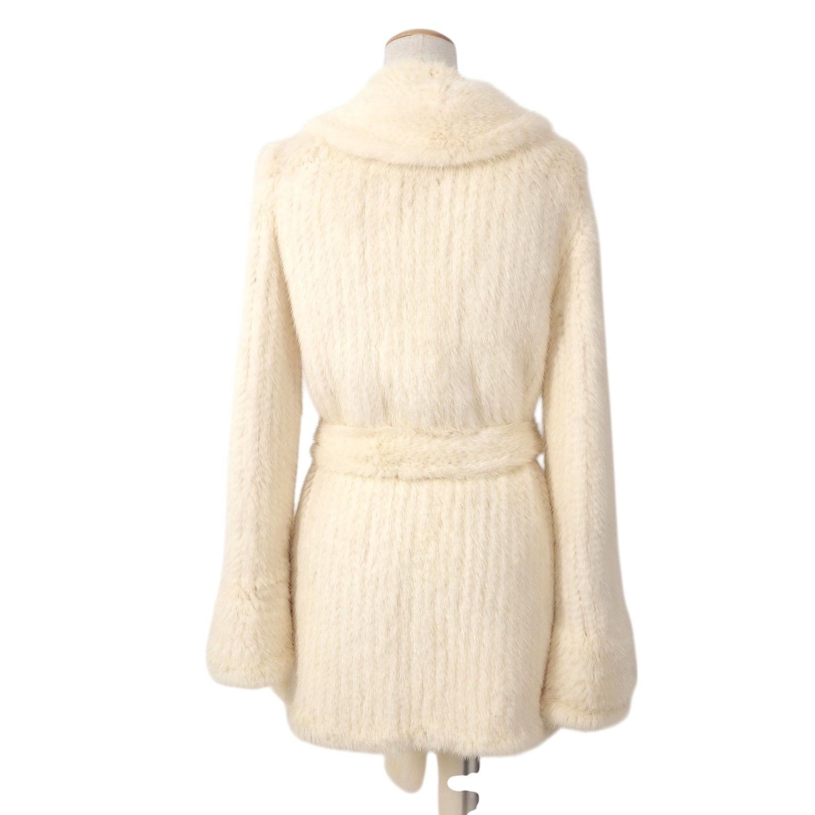 □美品 パールミンク MINK ミンクヤーン ミンクファー ベルト