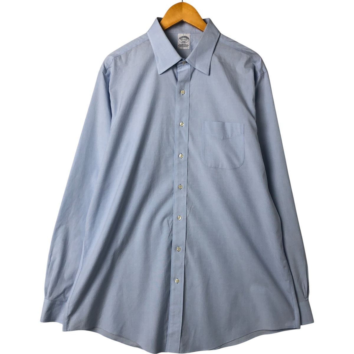 BROOKS BROTHERS 346 XL 水色ストライプシャツ 古着 Brooks Brothers 