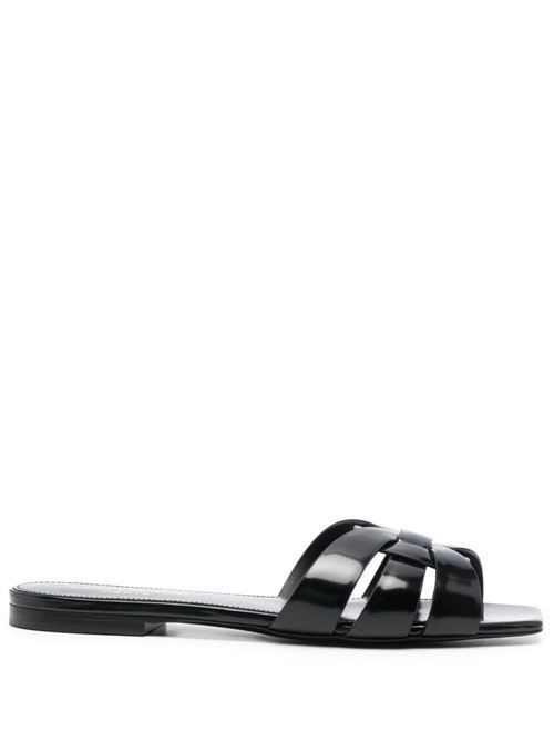 新作☆【SAINTLAURENT】nu pieds tribute 05 レザーサンダル Saint Laurent - Tribute Nu Pieds 05 leather slides Saint Laurent