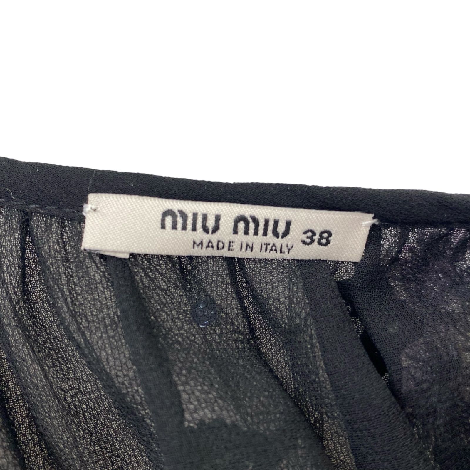 ○美品 ミュウミュウ miu miu 38、S、7号 ミニワンピース