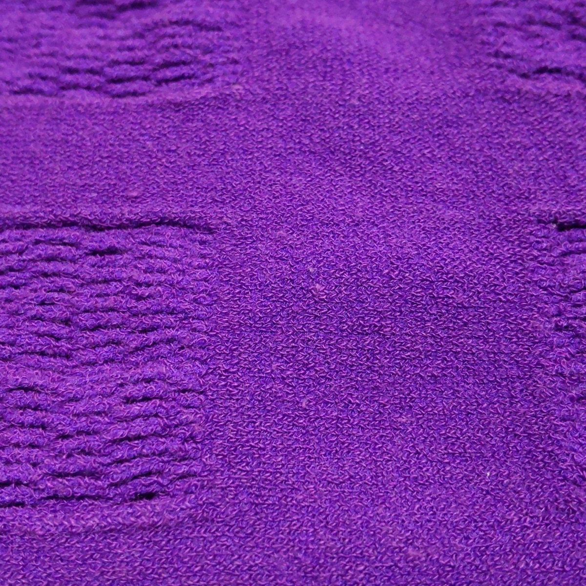 A.POC イッセイミヤケ 七分袖カットソー サイズ2 M レディース - パープル チェック柄 WWW_MORNINGWALKER_COM