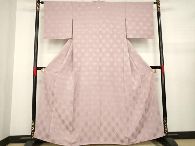 平和屋着物●上質な色無地 花つなぎ地紋