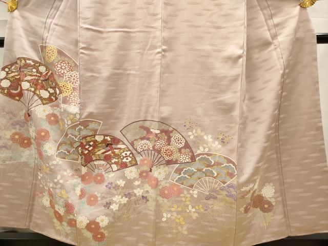 平和屋着物□豪華振袖 舞扇文 金彩 正絹 逸品 未使用 AAAX5822cs