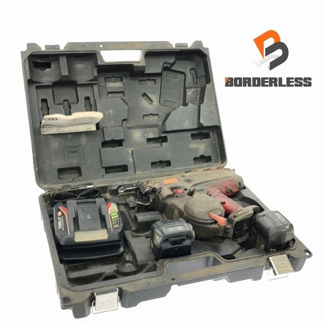 マックス  RB-440T-B2C/1450A  バッテリ 2個 【ほぼ未使用】 中古品】マックス(MAX) 鉄筋結束機 ツインタイア RB-440T-B2C/1450A