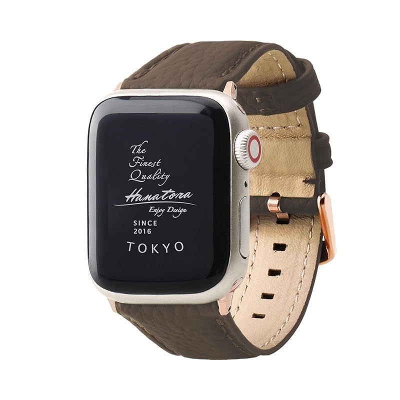HANATORA アップルウォッチ用バンド AppleWatch互換性 バンド コンパチブル 41mm 40mm 38mm 本革 シュリンクレザー メンズ レディース トープ ローズゴールド AWBGZ01-M-Taupe-RG プレゼント人気 ギフト 誕