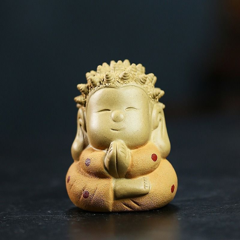大仏置き物金運じいさん　ゲキレア Amazon｜仏像 木彫り ミニ 七福神 布袋様 木彫り 布袋さんの置物