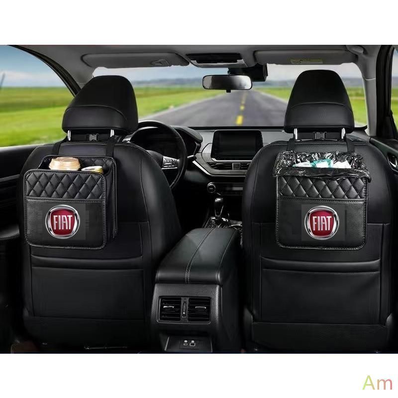 新品未使用 フィアット FIAT車用 シートバックポケット 2個セット シートバック レザー素材 多機能ポケット ドライブ 収納バッグ カー用品 kkk