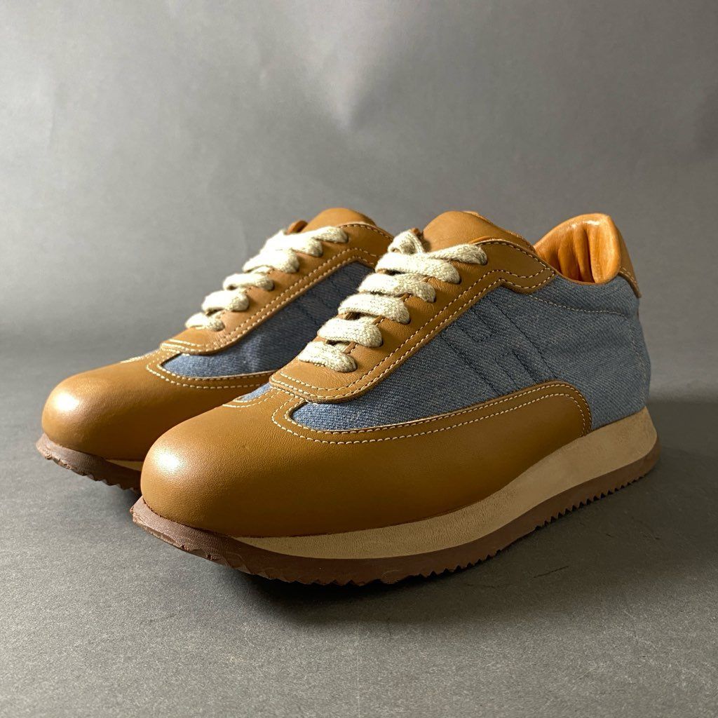 2h3 《美品》 HERMES エルメス Quick Leather Sneakers クイック