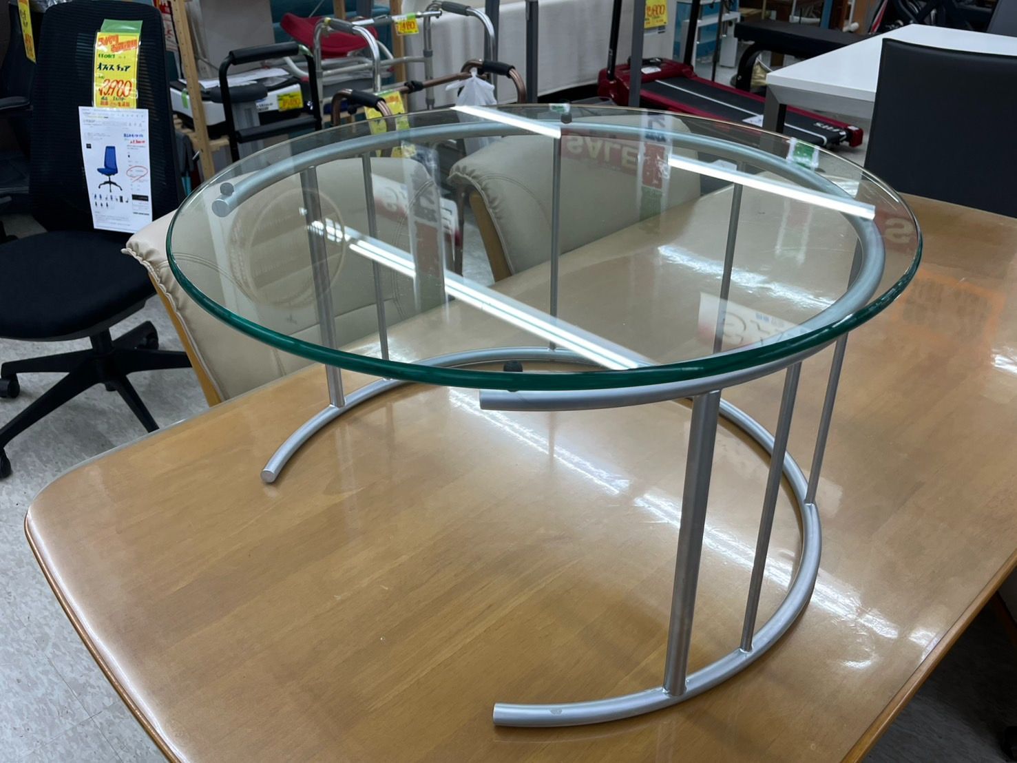 HUKLA フクラ TMRB ガラスローテーブル センターテーブル フクラ / HUKLA TMRB ガラスローテーブル L 中古 コーヒーテーブル