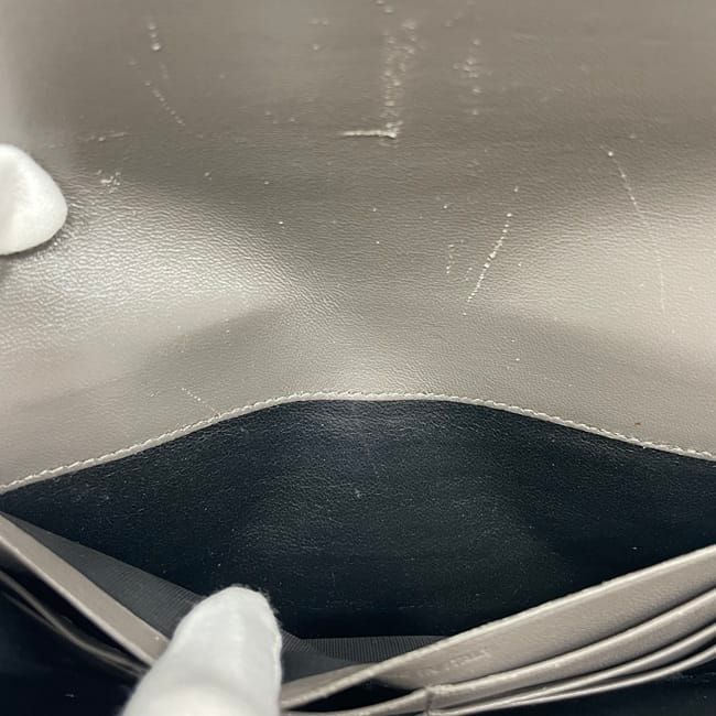 サンローラン 二つ折り 長財布 グレー 372267 財布 レザー 中古 - メルカリ 