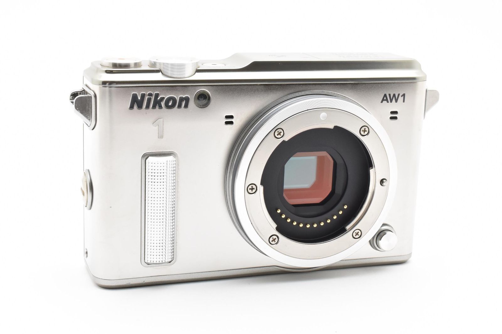  シャッター数 163回 ニコン Nikon AW 1 ボディ シルバー 防水 ミラーレス一眼 デジタルカメラ ニコン1防水マウント ミラーレス一眼 デジタルカメラ