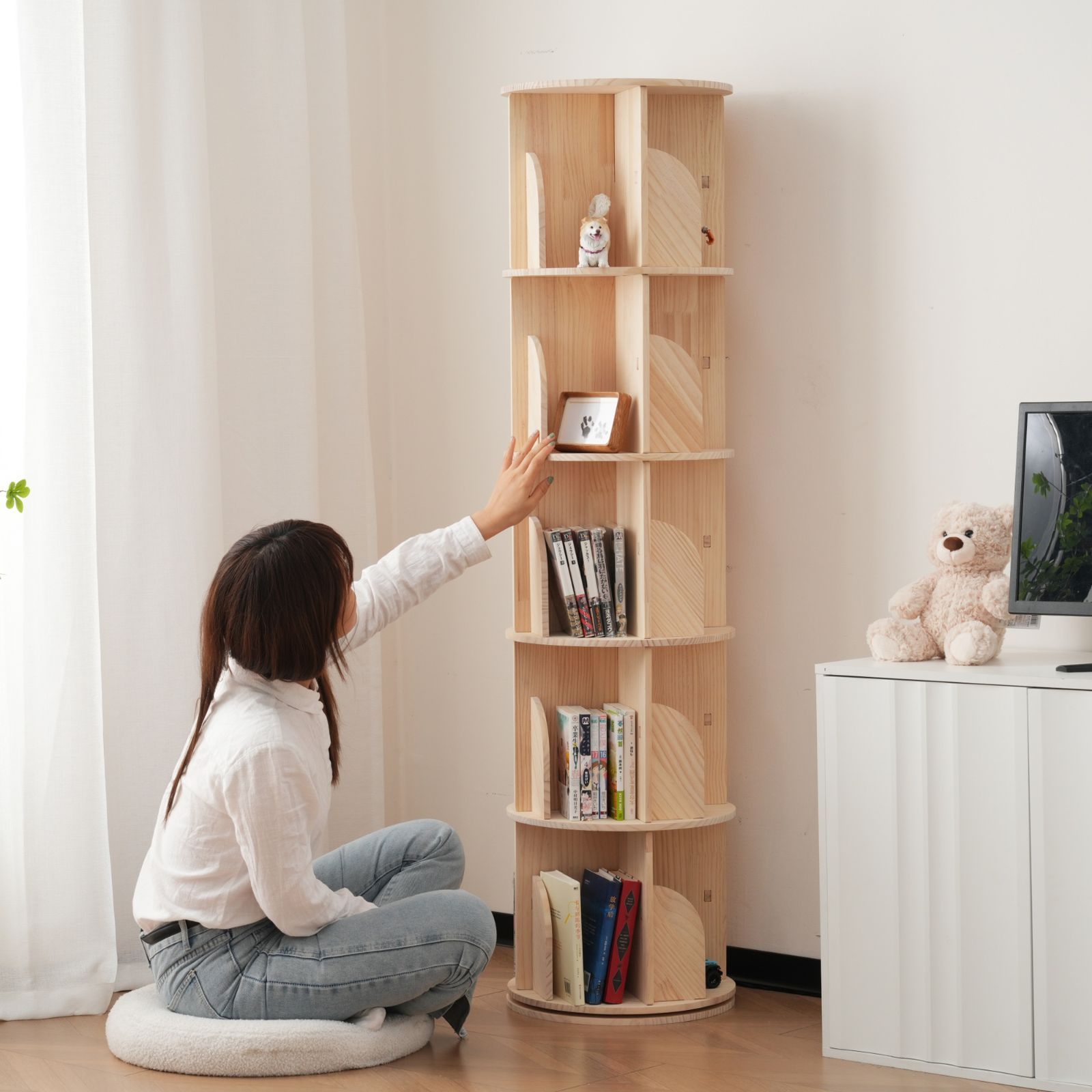 XINYF オープンシェルフ ラック 5段 幅60奥行30高さ171cm (L-5段-茶色