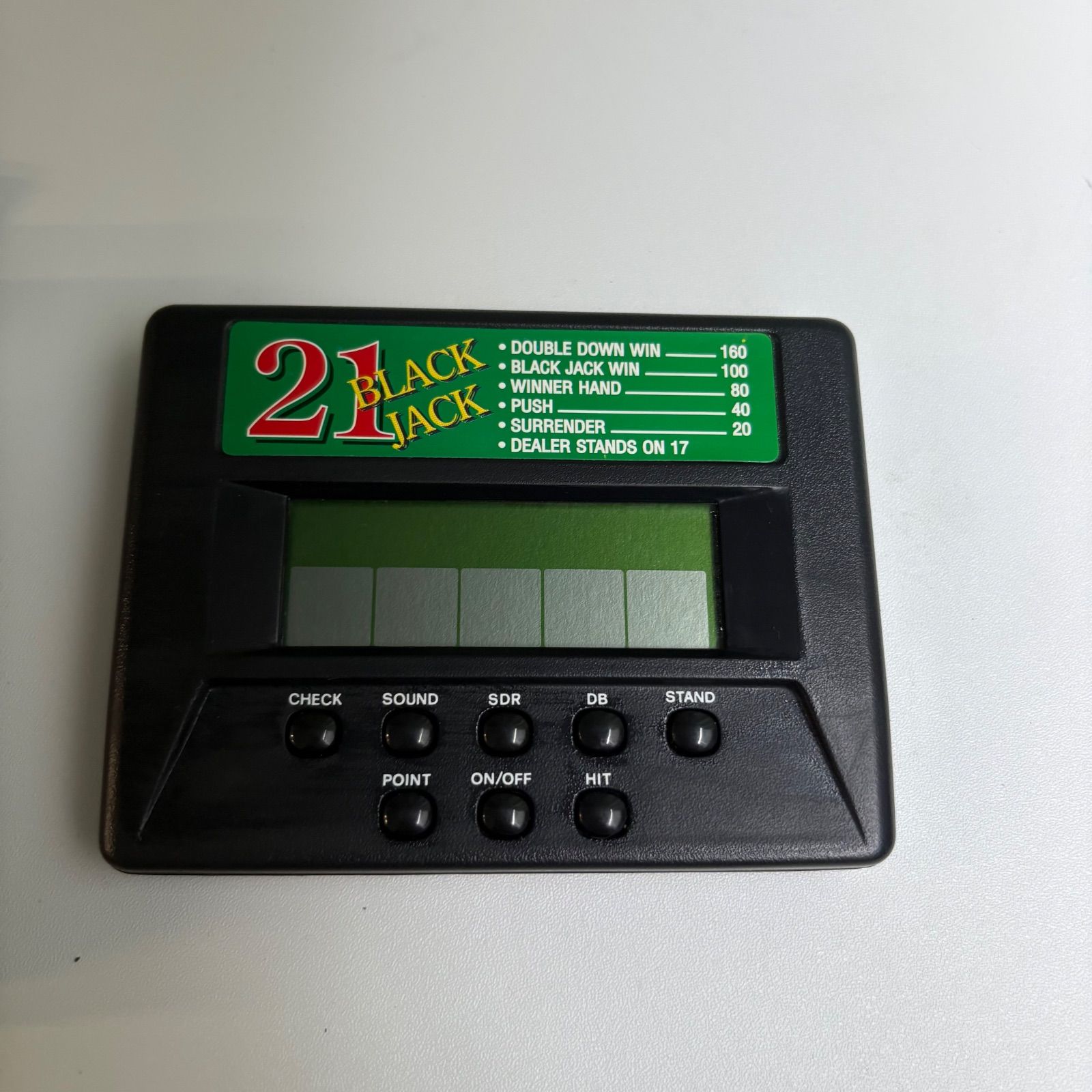 携帯型電子ブラックジャックゲーム
