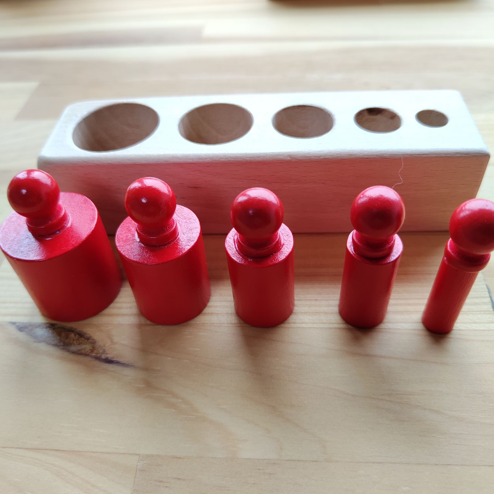 匿名配送】円柱さし モンテッソーリ教具 匿名配送】円柱さし