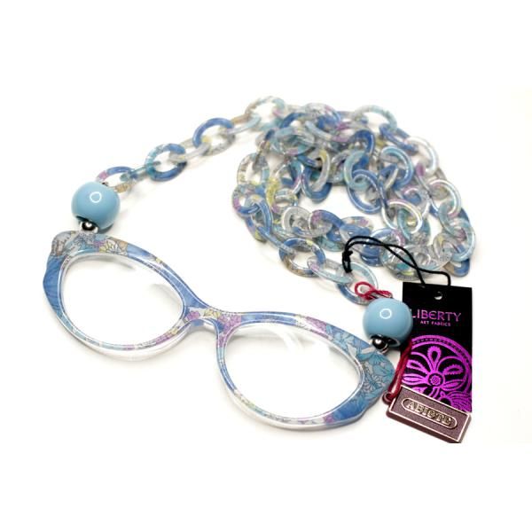アイビー 老眼鏡 度数 2.00 EYE BE オシャレなネックレスタイプ リーディンググラス ABISTE 7171005 ブルー色 メール便送料無料