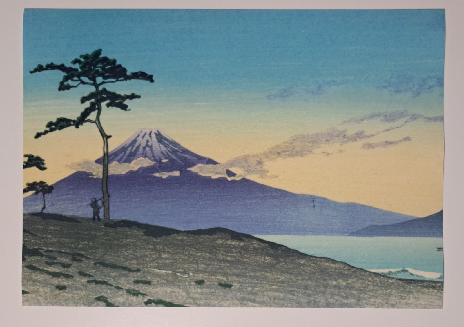 川瀬巴水木版画田子の浦の富士山-