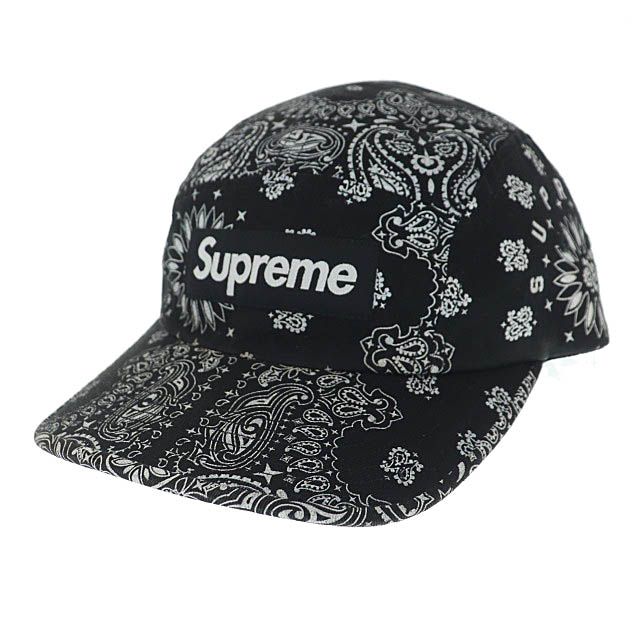 シュプリーム SUPREME 21SS Bandana Camp Cap バンダナ ボックス ロゴ キャンプ キャップ 帽子 黒 ブラック  ブランド古着ベクトル 中古☆AA☆△241110 - メルカリ