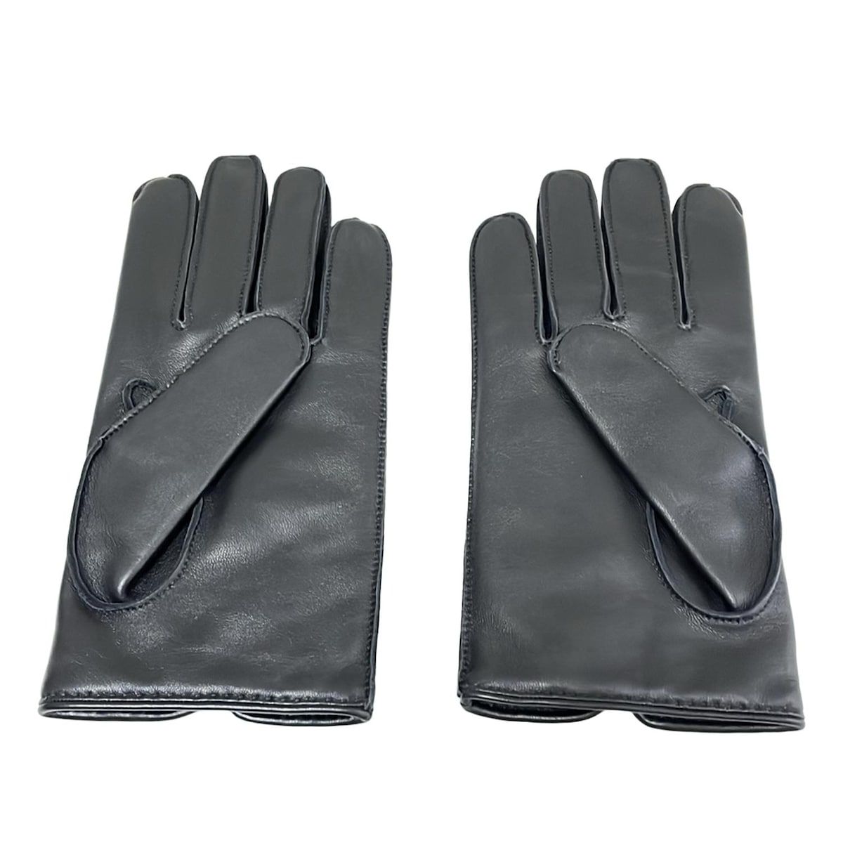 スペシャル HERMES エルメス 手袋 メンズ - 黒 セリエ ラムスキン 思い出