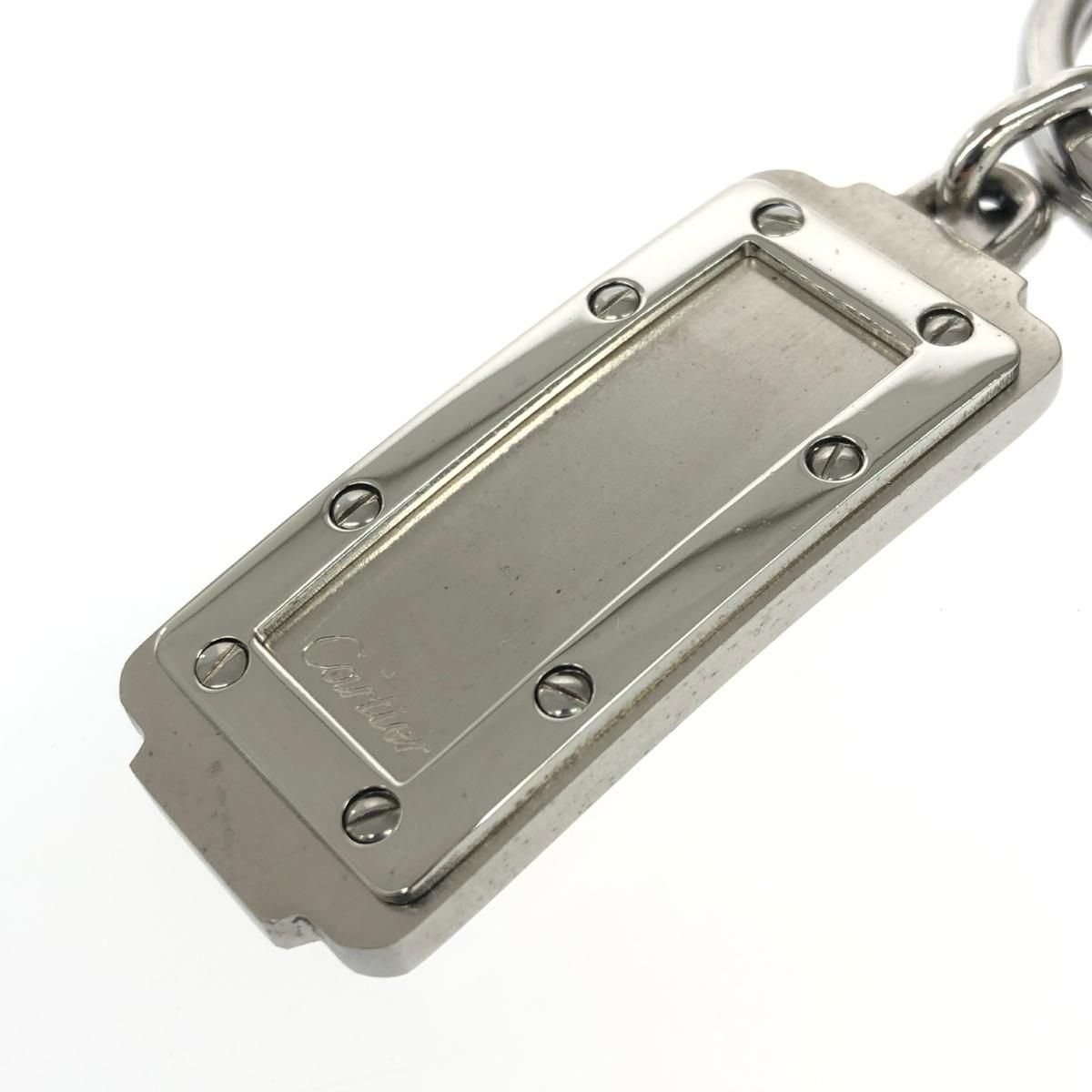 美品 Cartier カルティエ サントス キーリング キーホルダー シルバーカラー T1220188 ユニセックス メンズ レディース