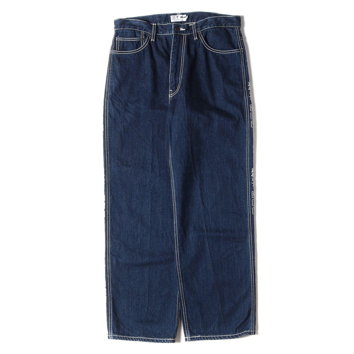 AIREI ブラックパッチバギーデニム XL