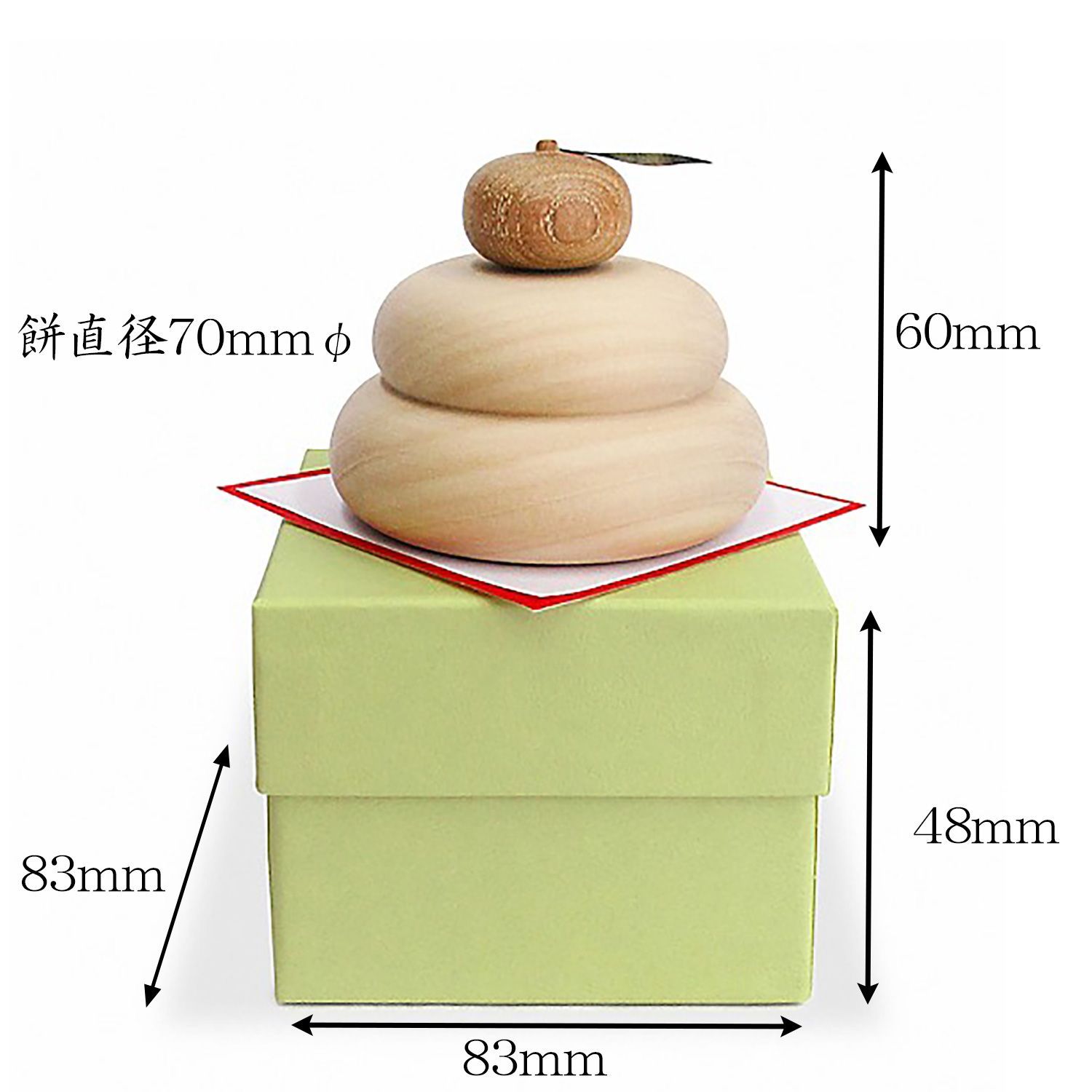 谷口 木の鏡餅 無垢の白木のミニ鏡餅 台なし AP 014‐ 鏡餅 木製 正月飾り 白木 だいだい 置物 銀杏 栗 けやき 欅 黒柿 床の間 玄関 雑貨 インテリア