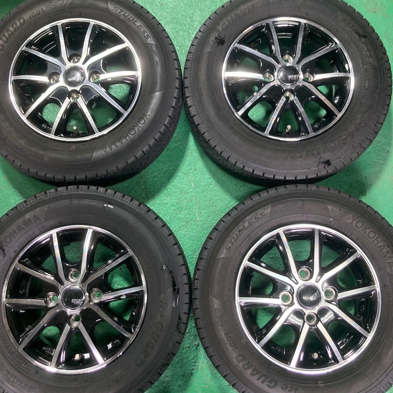 軽バン 軽トラ スポーツクローネ 12インチ 4j +42 PCD100 ヨコハマ 