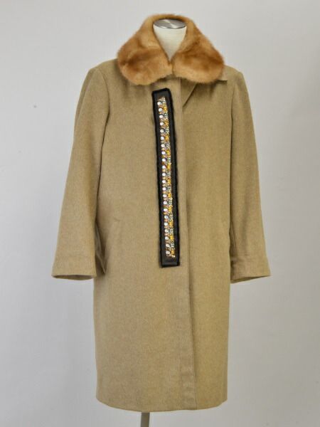 PRADA ブラックミンクファー付きコート PRADA ブラックミンクファー付きコート