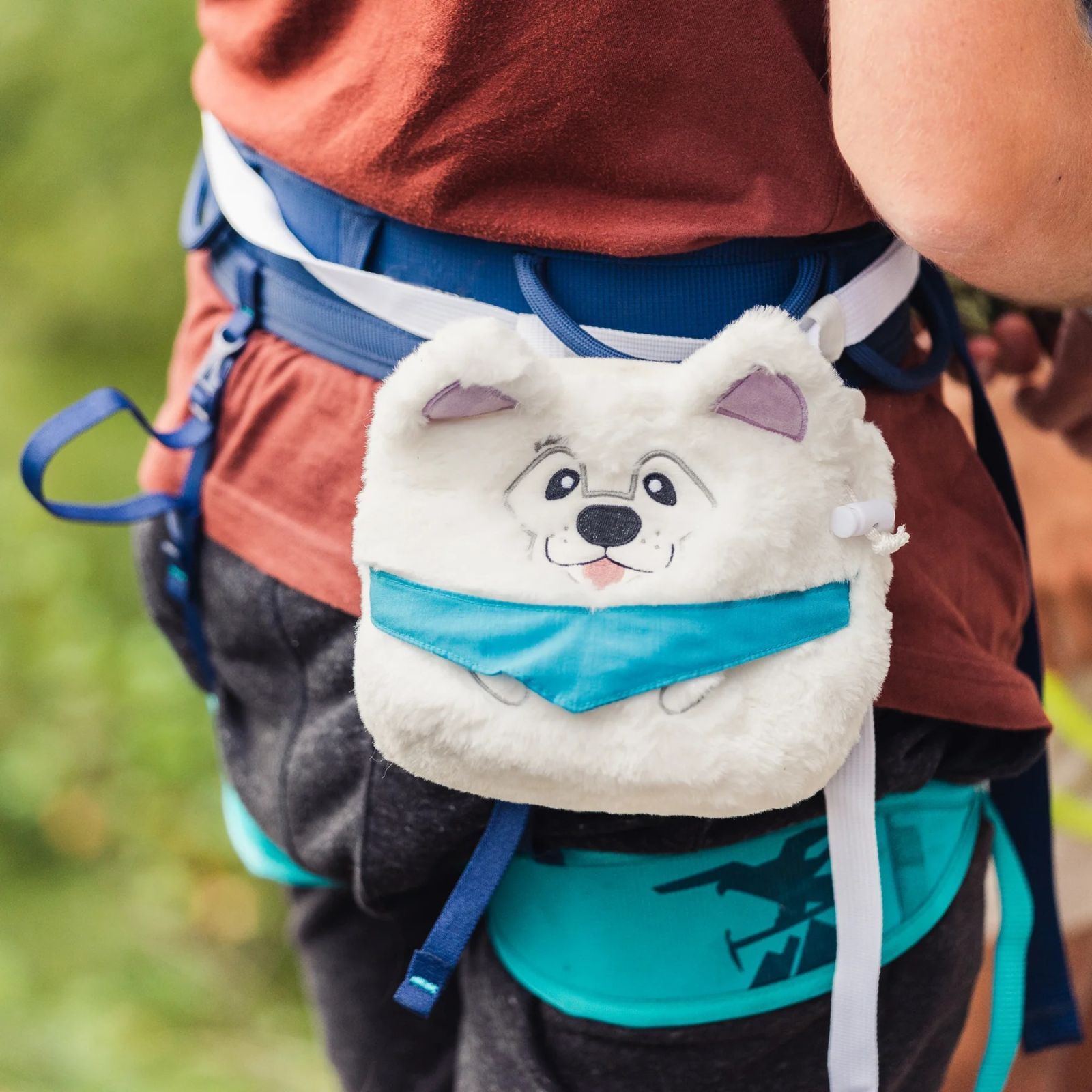 ★ワンワン 愛くるしいスピッツ サモエドYY Vertical ワイワイバーチカル チョークバッグ アニマル クライミング ボルダリング Climbing YY Vertical〉Chalk Bag Samoyed | PUMP ONLINE STORE