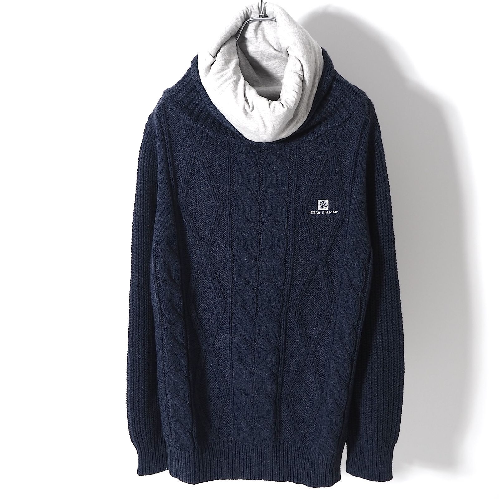 △未使用 バルマン PIERRE BALMAIN タートルネック ローゲージ ニット 