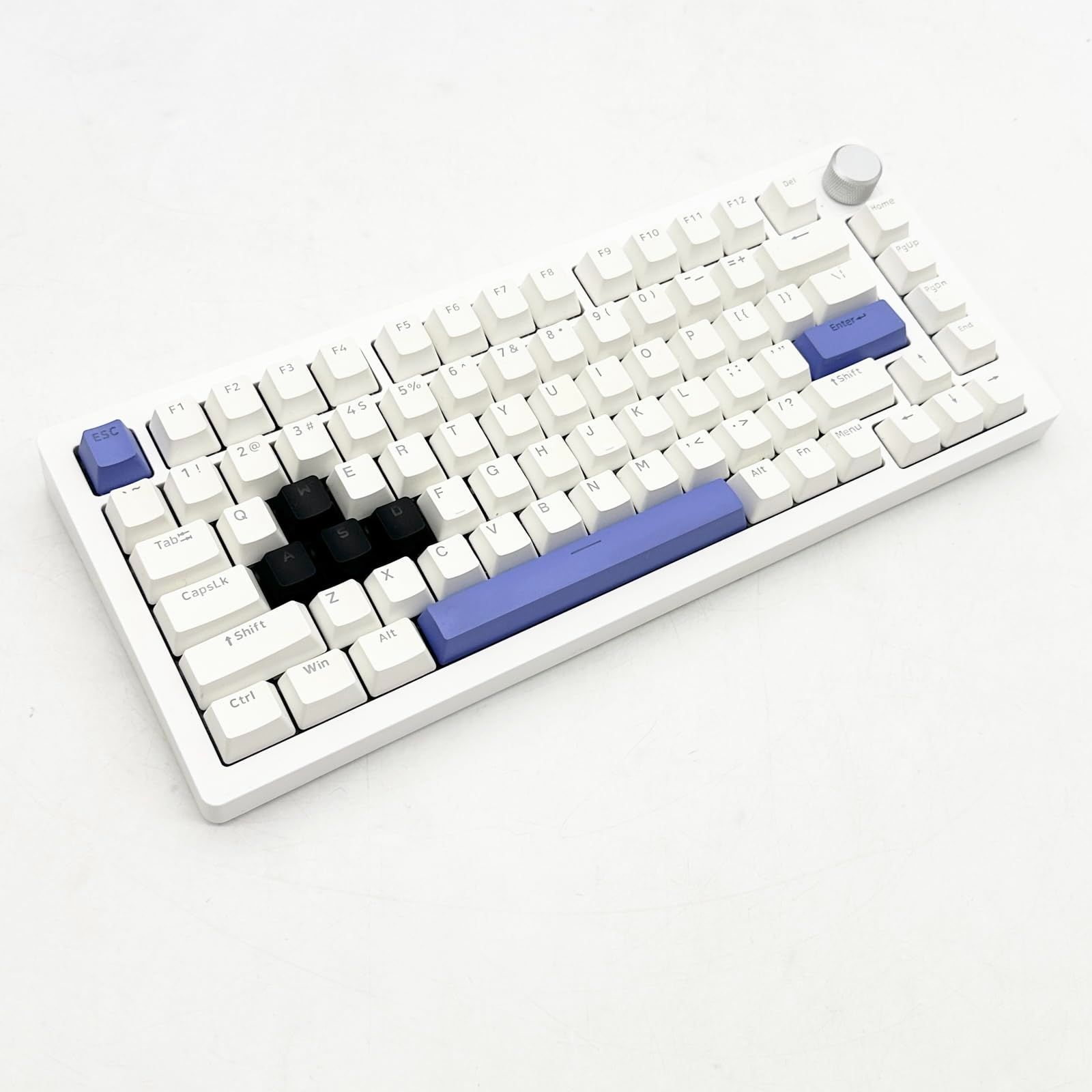 DrunkDeer A 75 ラピッドトリガー キーボード メカニカル 82キー PBTキーキャップ ホワイト 磁気スイッチ OEMプロファイル 1269