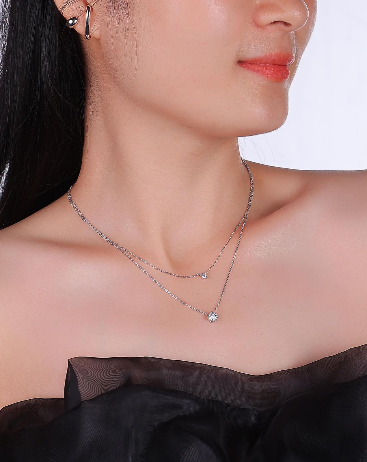 売切注意 お急ぎ下さい lady like レディライク シルバー925 華奢 小ぶり 一粒 ダイヤ ネックレス 6選