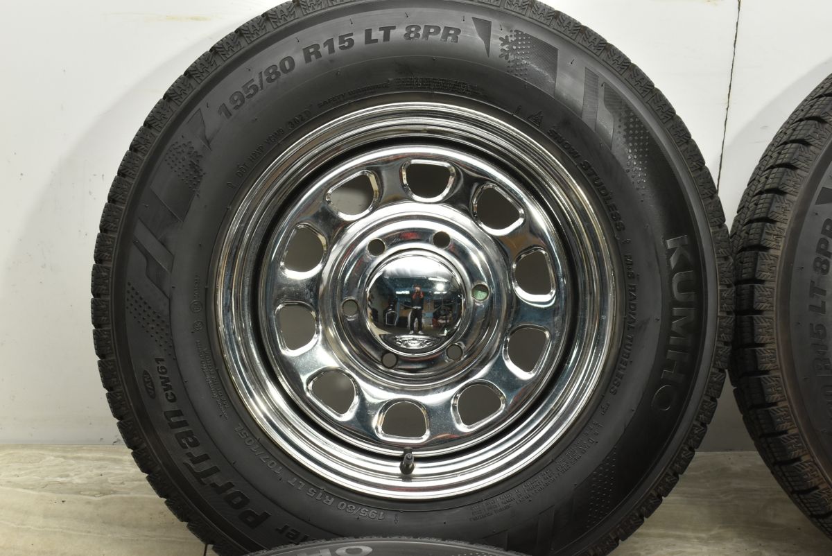 200系 ハイエース用 スタッドレス付】デイトナ 15in 6.5J +40 PCD139.7 