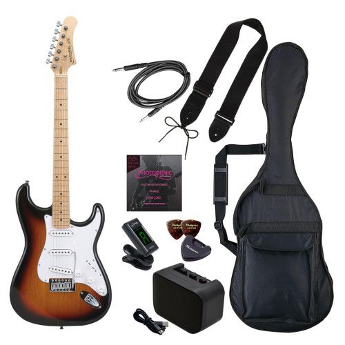 PhotoGenic エレキギター 初心者入門ライトセット STタイプ ST-18