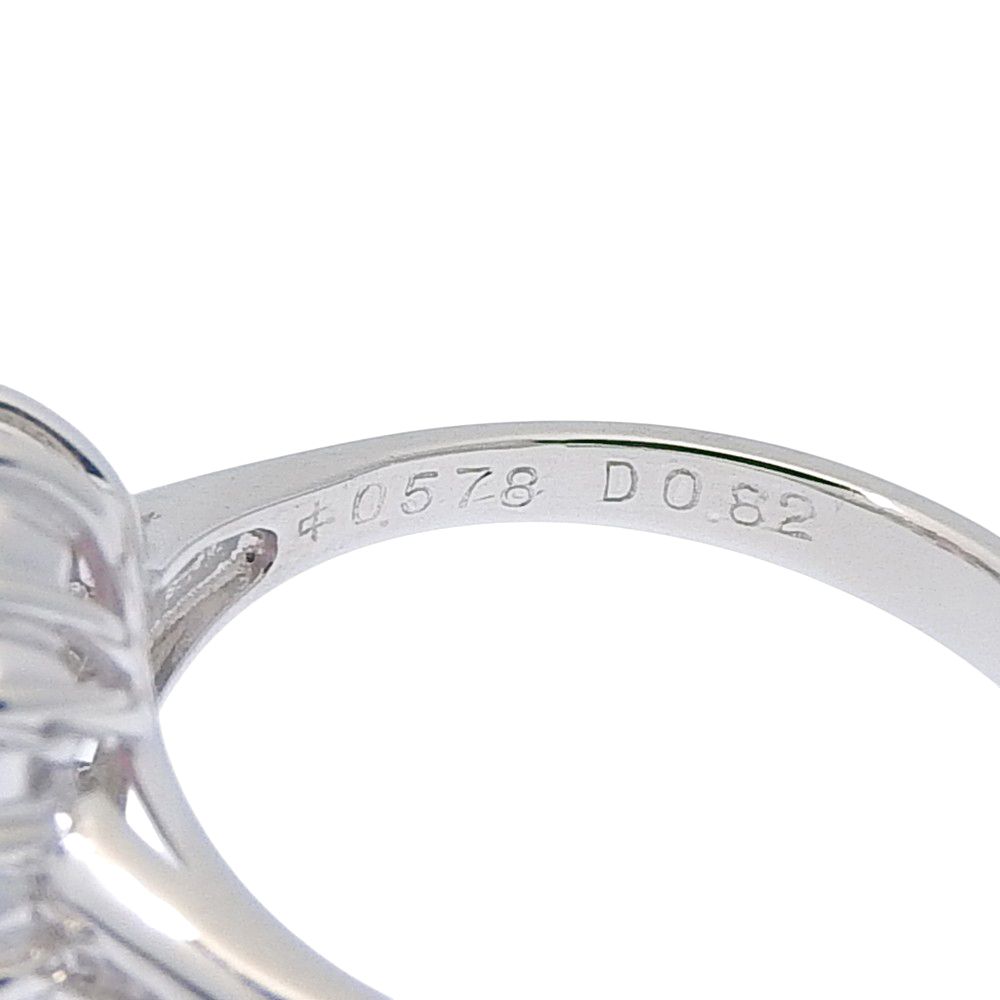 本物保証】 保付 新品同様 リング 指輪 約5.4g Pt900 パパラチア  