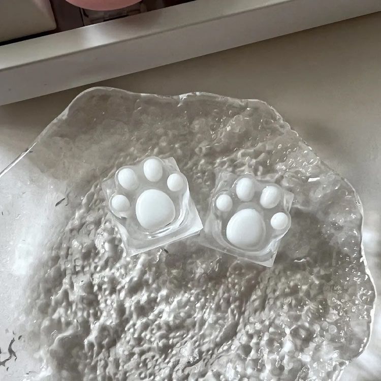 肉球 キーボード キーキャップ 猫 肉球型 キーボード用 透明 メカニカルキーボード キーキャップ バックライトキーキャップ かわいい 交換 sam1037