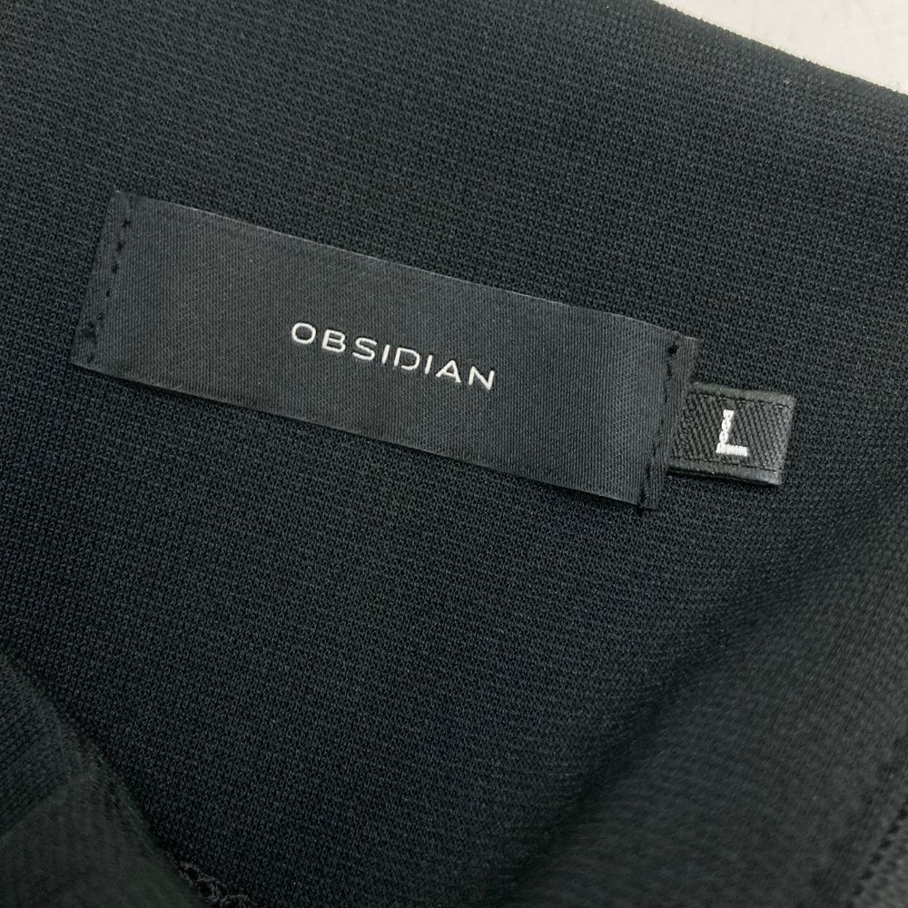 サイズ：L OBSIDIAN オブシディアン 裏地付 スカート ブラック系