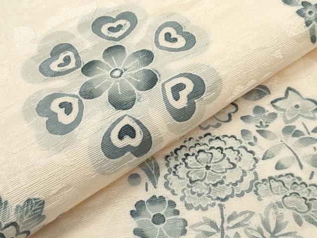 平和屋本店□極上 九寸名古屋帯 草花丸文 逸品 未使用 CZAA2436s5