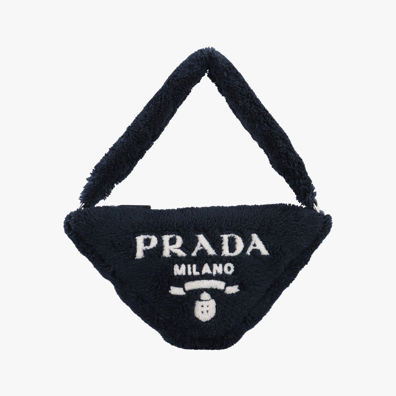プラダPradaテリー トライアングルブラックパイル1NE04331|Z