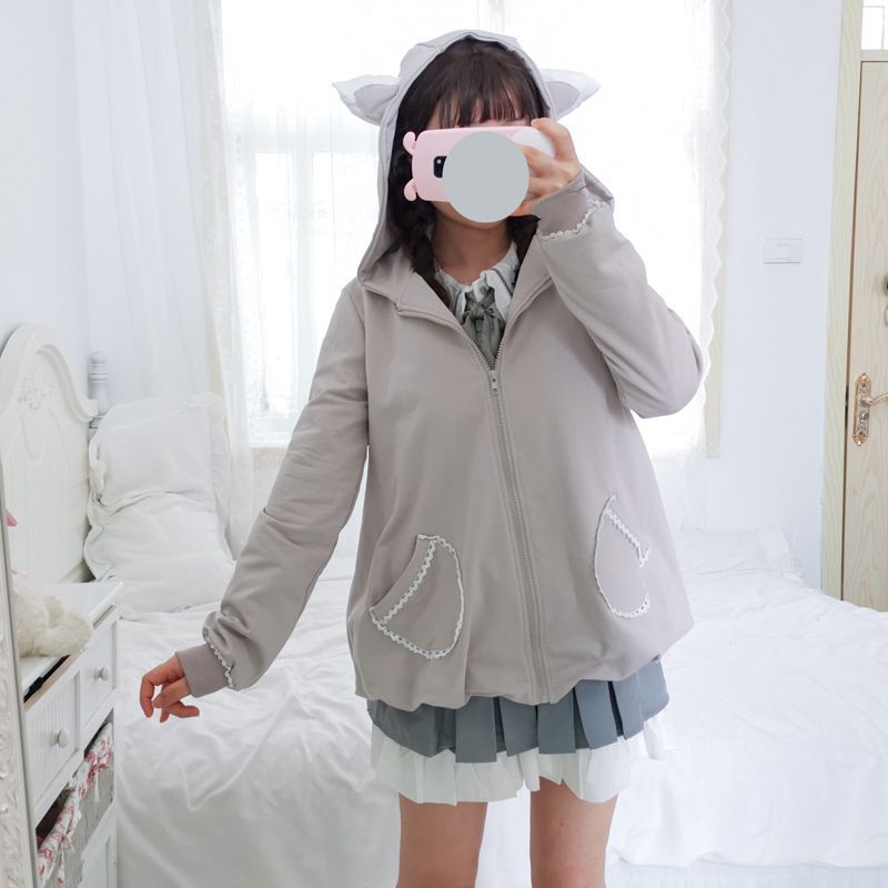 売り切りセール】残り1点！豪華セットアップ ねこ耳 パーカー