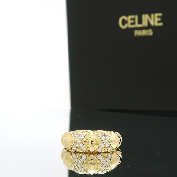 CELINE ダイヤモンド リング 750 K18 イエローゴールド 0.24ct