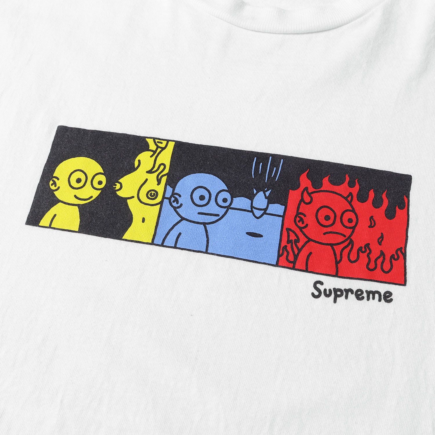 Supreme イラストプリント Tシャツ M ホワイト 0000179262000.jpg