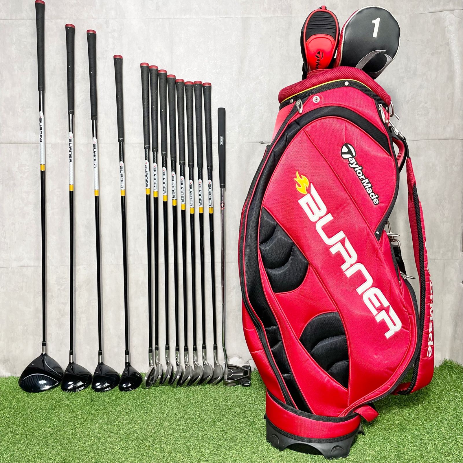 【貴重レフティ】テーラーメイド バーナー ゴルフクラブセット 豪華13本 R 左 貴重レフティ】TaylorMade BURNER ゴルフクラブセット 豪華13本