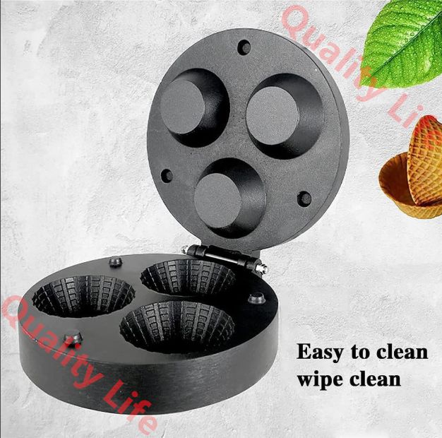 電動クリスピーエッグロールメーカー 1600W業務用ワッフルコーンメーカー