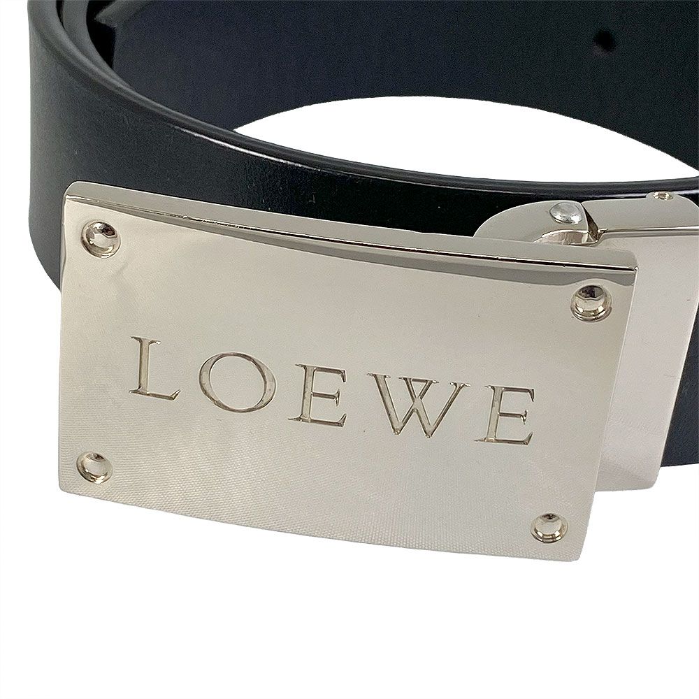 ロエベ　細いレザーベルト LOEWE/ロエベ】アナグラム レザーベルト 幅2cm イタリア製