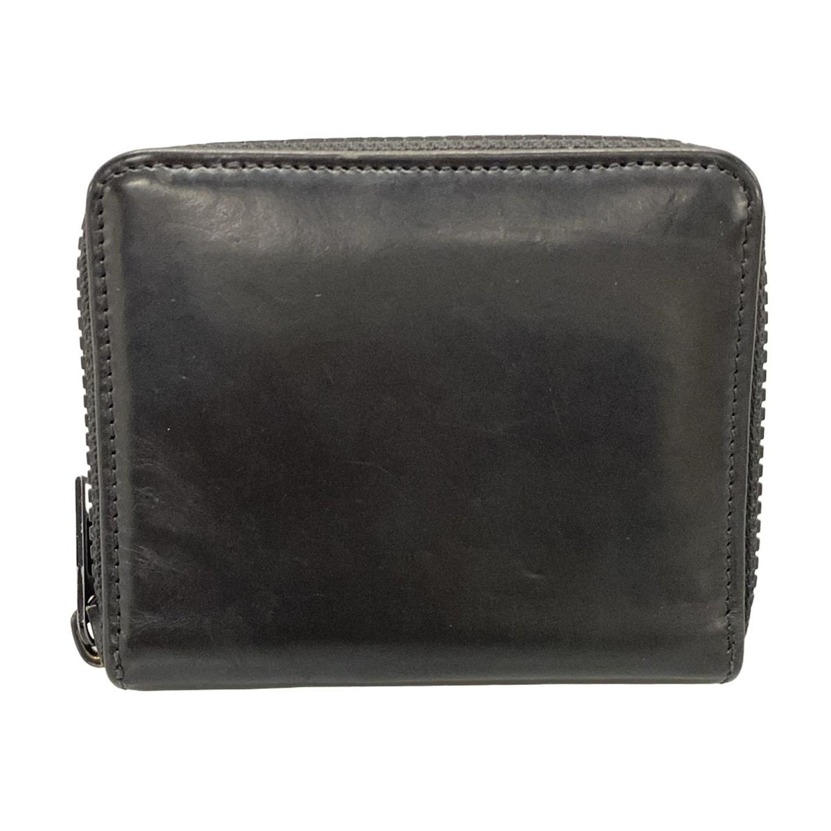 Maison Margiela メゾンマルジェラ 2つ折り財布 - S55UI0197 黒 ラウンドファスナー レザー